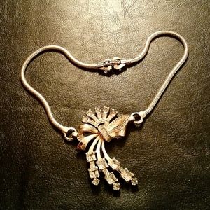 SOLD 1940s Mazer Rhinestone Necklace